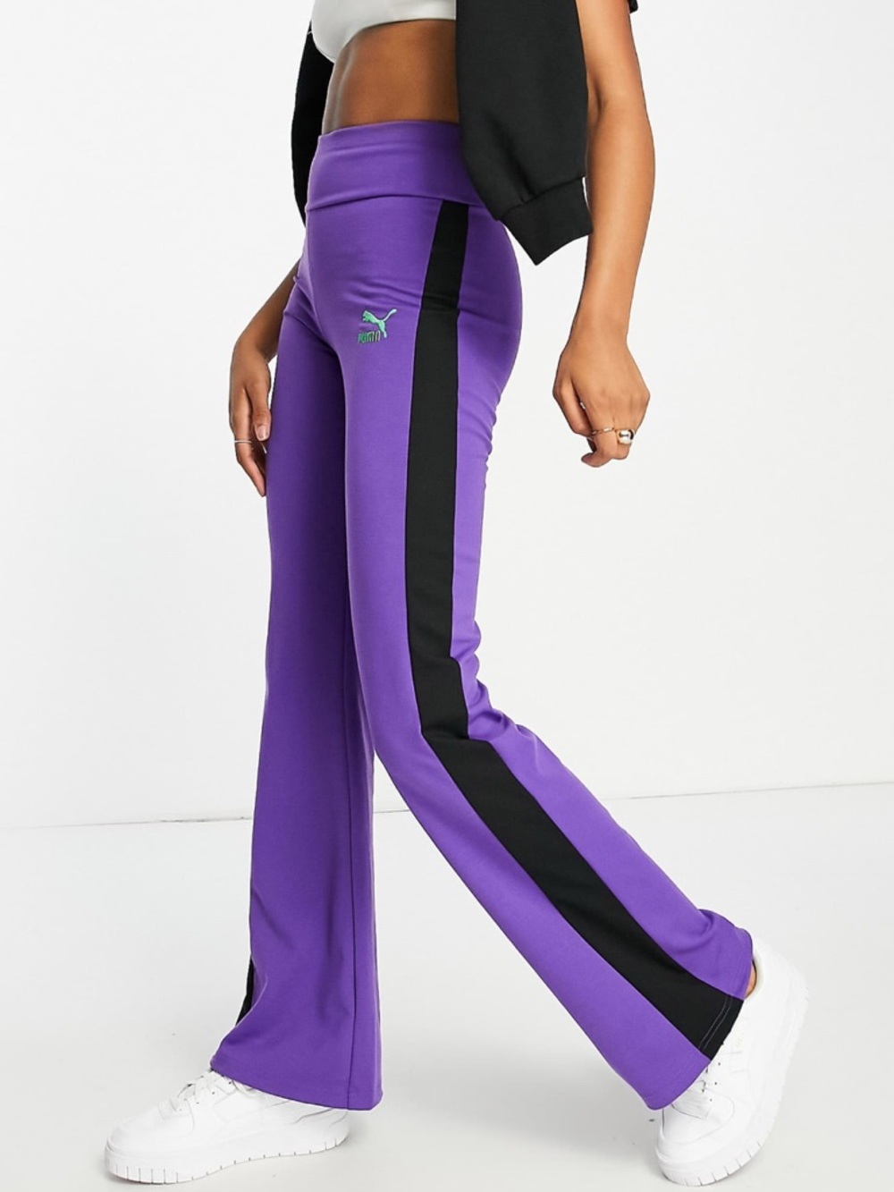 Y2K Puma Flare Leg Pants Active Leggings Retro Sport